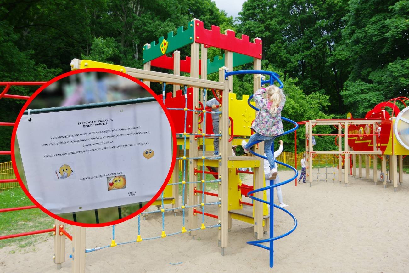 plac zabaw, głośna zabawa, zabawa dzieci, osiedle bloków, mieszkanie w bloku, plac zabaw na osiedlu, Bielany, warszawskie Bielany, Warszawa