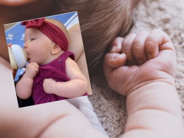 zaciśnięte piąstki, odruchy niemowlęcia, głodne niemowlę