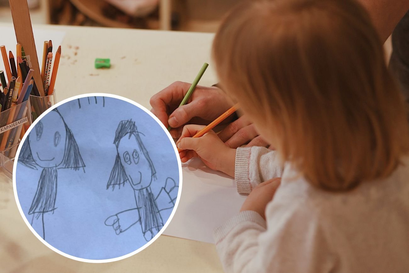 rysunek dziecka rozbawił mamę