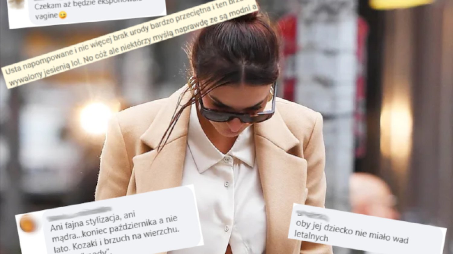 Emily Ratajkowski w ciąży - brzchu na mrozie