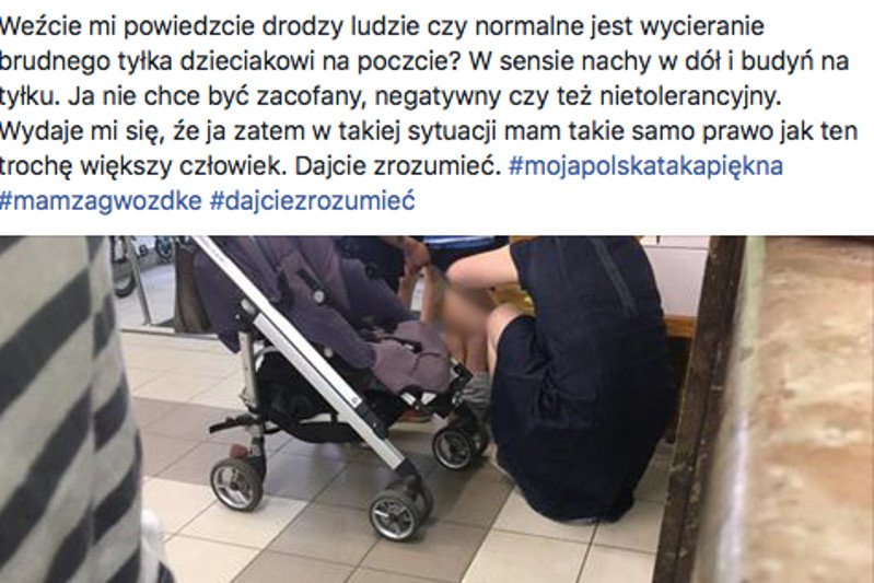 Fragment postu autora zdjęcia.