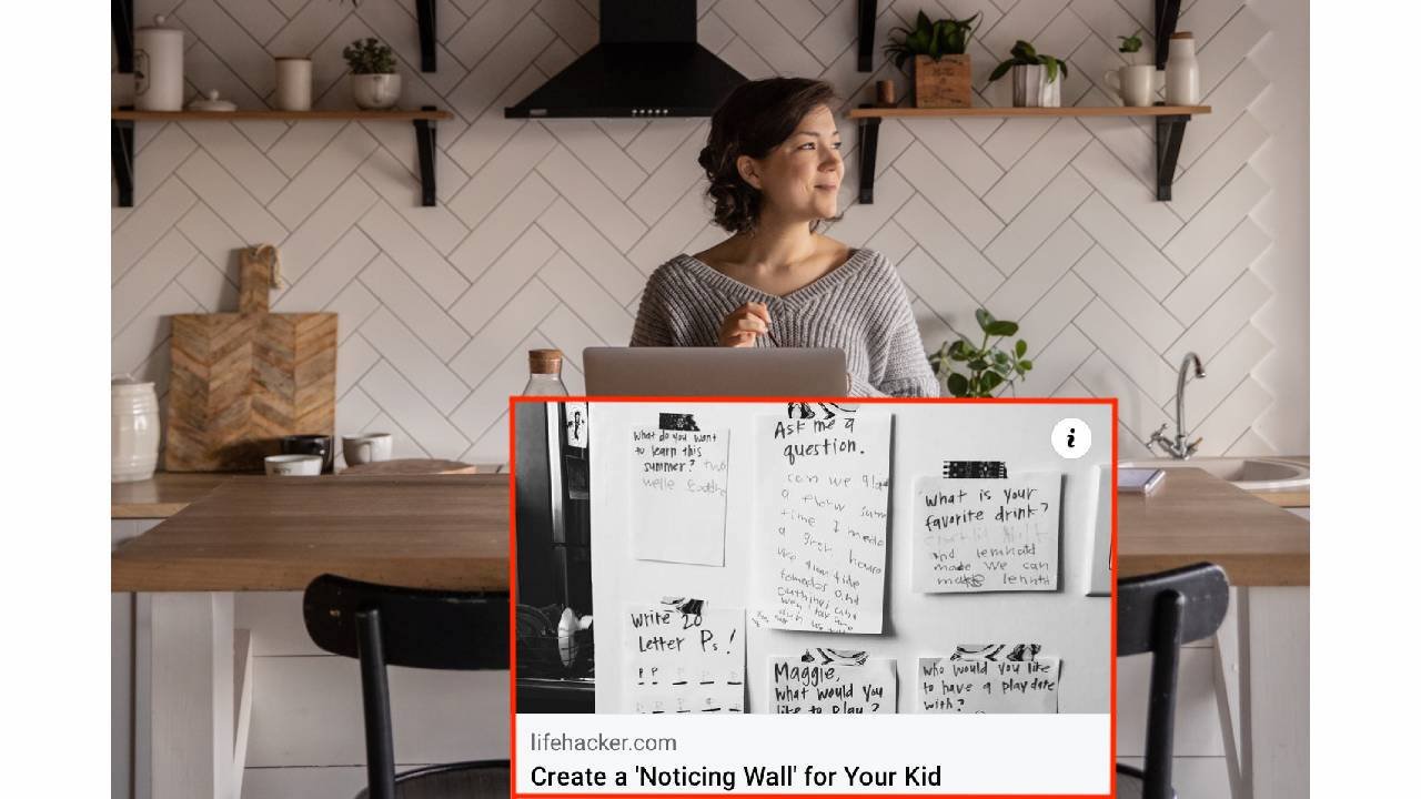 Karteczki na ścianie w kuchni