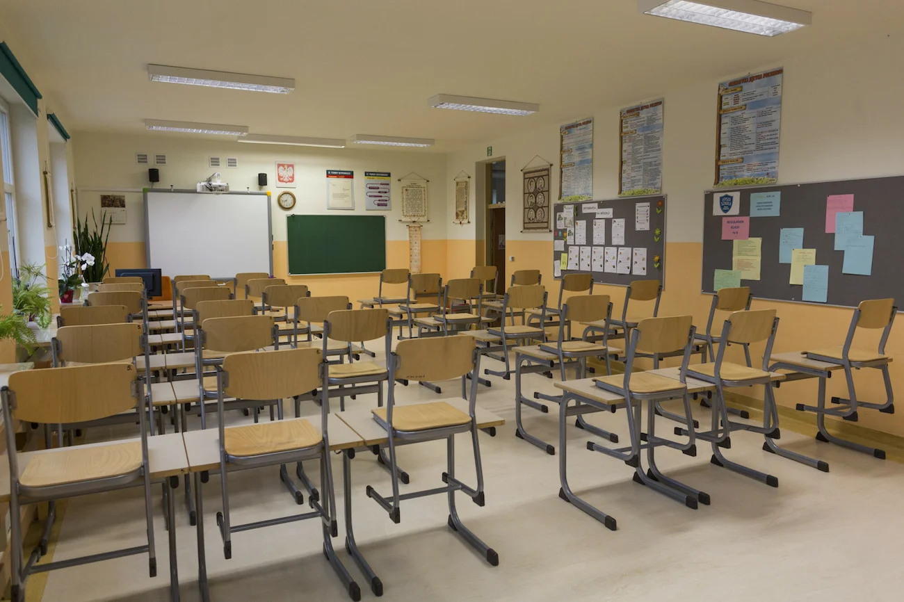 pusta klasa w szkole pusta klasa w szkole