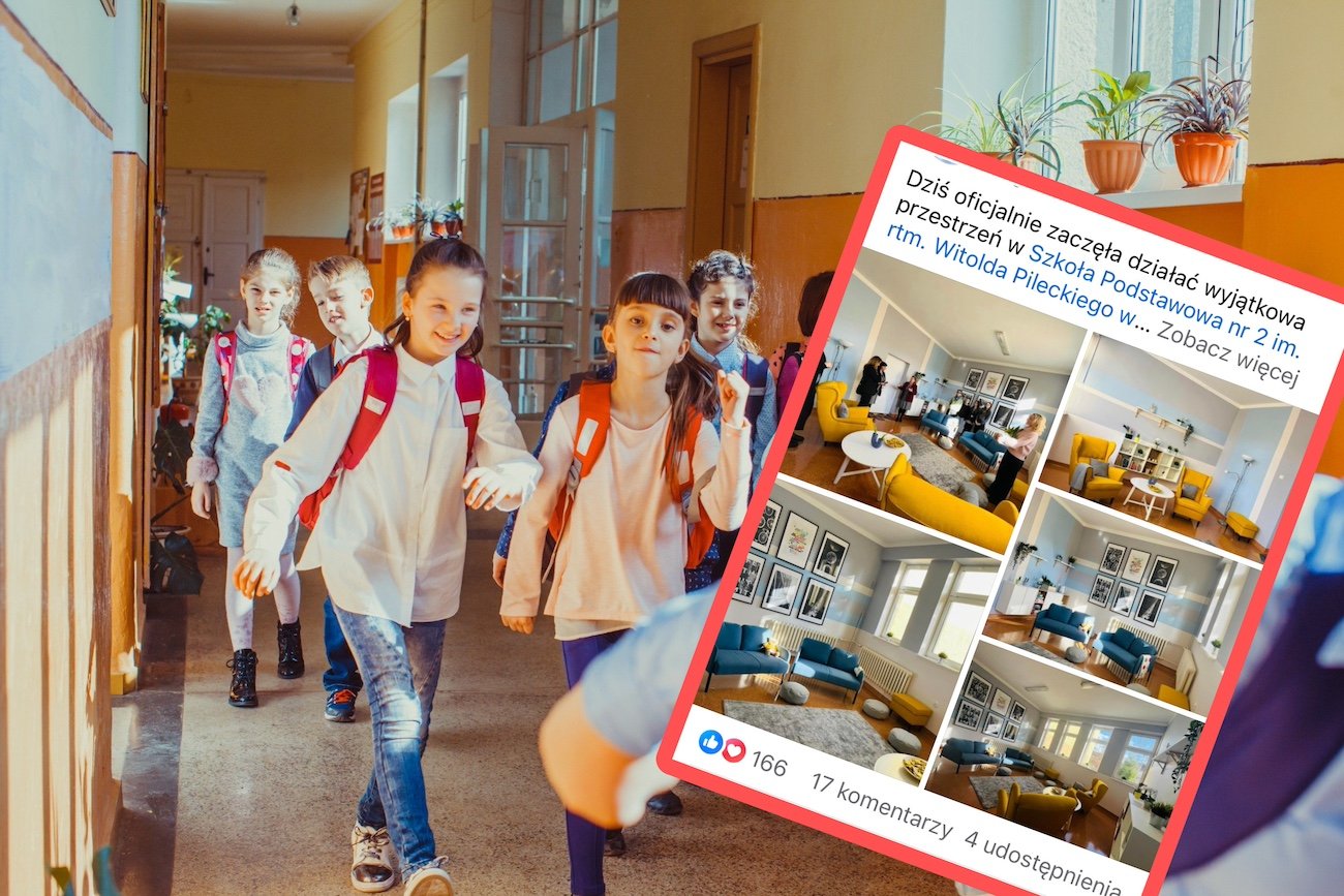 "Sala spotkań powstała z inicjatywy uczniów działających w samorządzie uczniowskim".