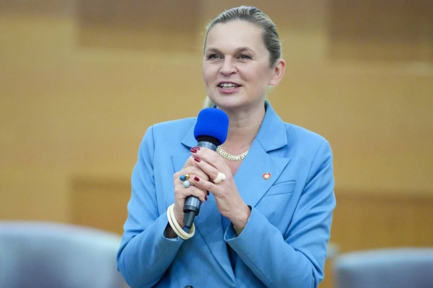 Barbara Nowacka podczas przemówienia