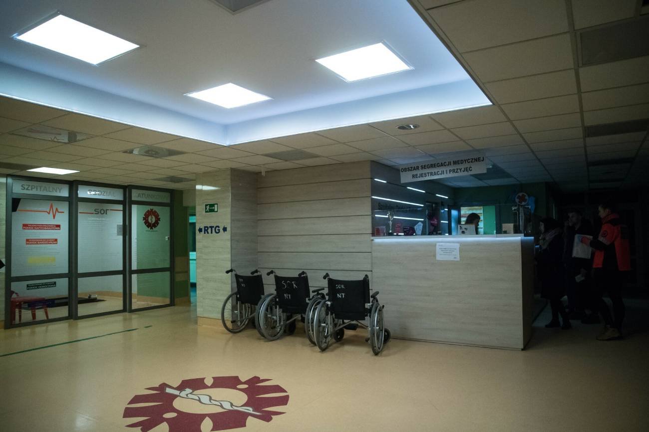Wnętrze Podhalańskiego Szpitala Specjalistycznego im. Jana Pawła II w Nowym Targu.