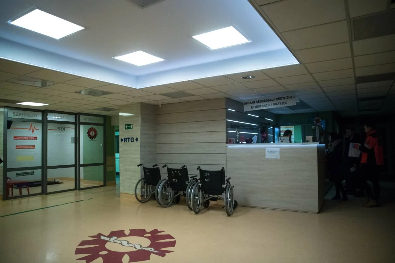 Wnętrze Podhalańskiego Szpitala Specjalistycznego im. Jana Pawła II w Nowym Targu.