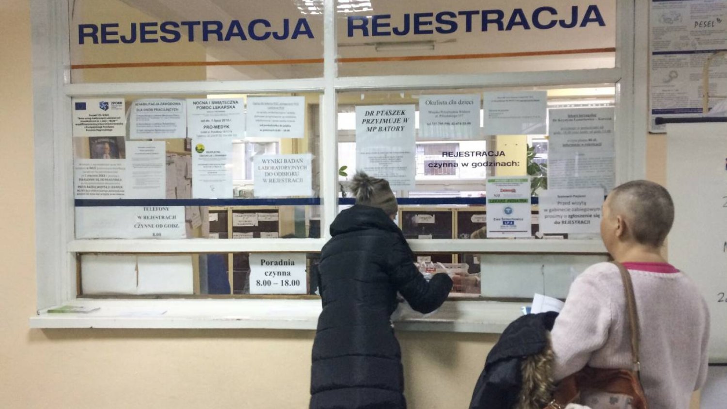 Rejestracja w przychodni. Rejestracja w przychodni.