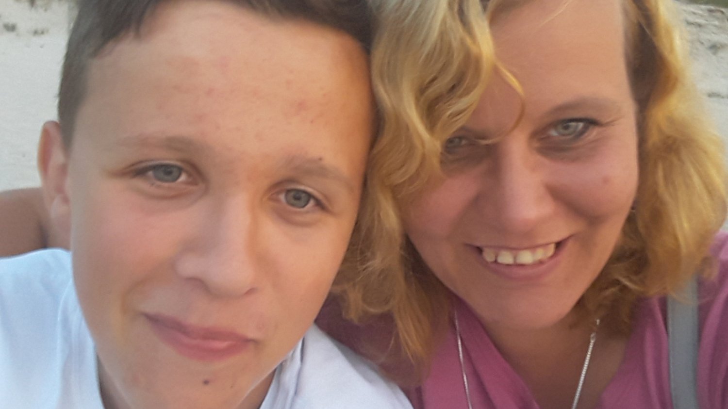 Marta Dziubka z synem.