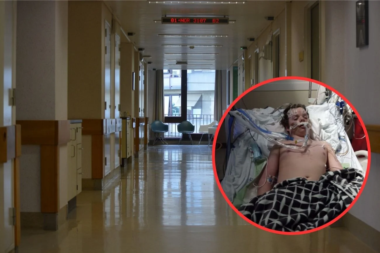 Jacob po dużej dawce leków alergicznych leżał w szpitalu 6 dni.