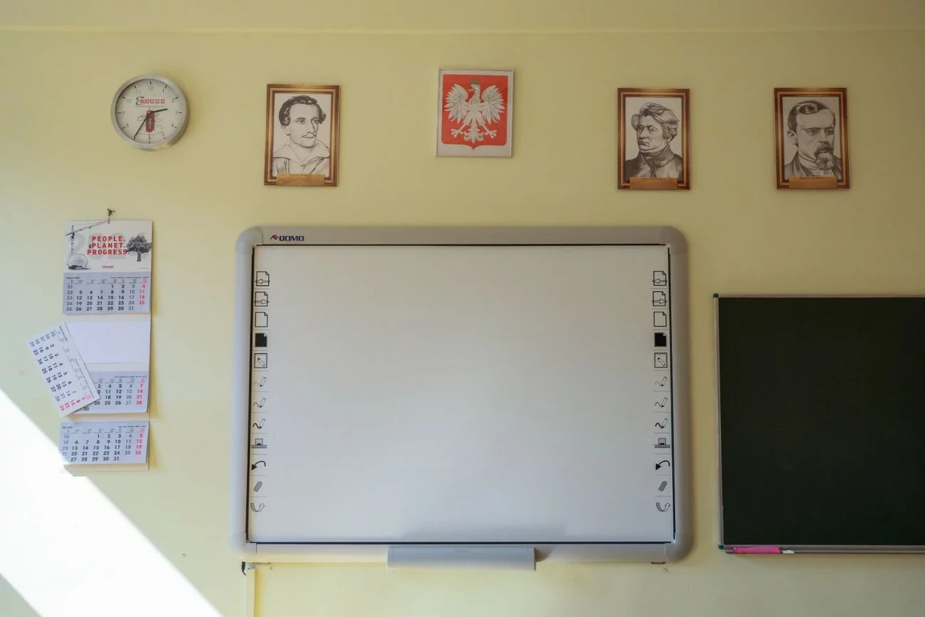 lekcja w sali od języka polskiego