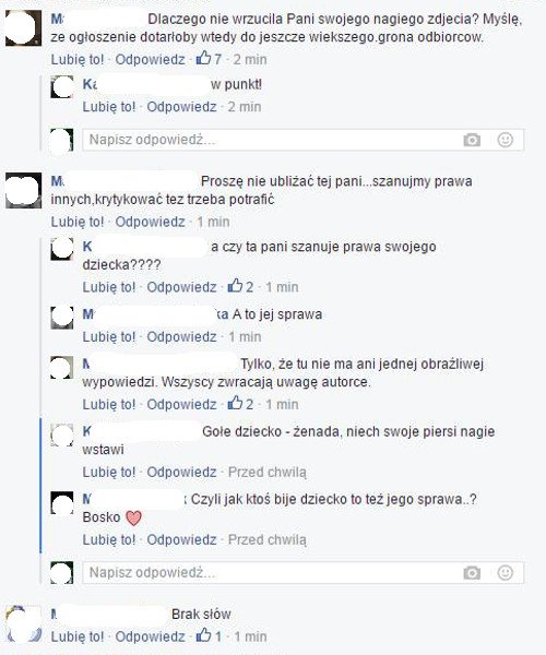inne mamy były oburzone