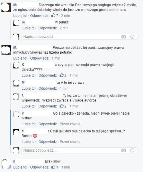 inne mamy były oburzone