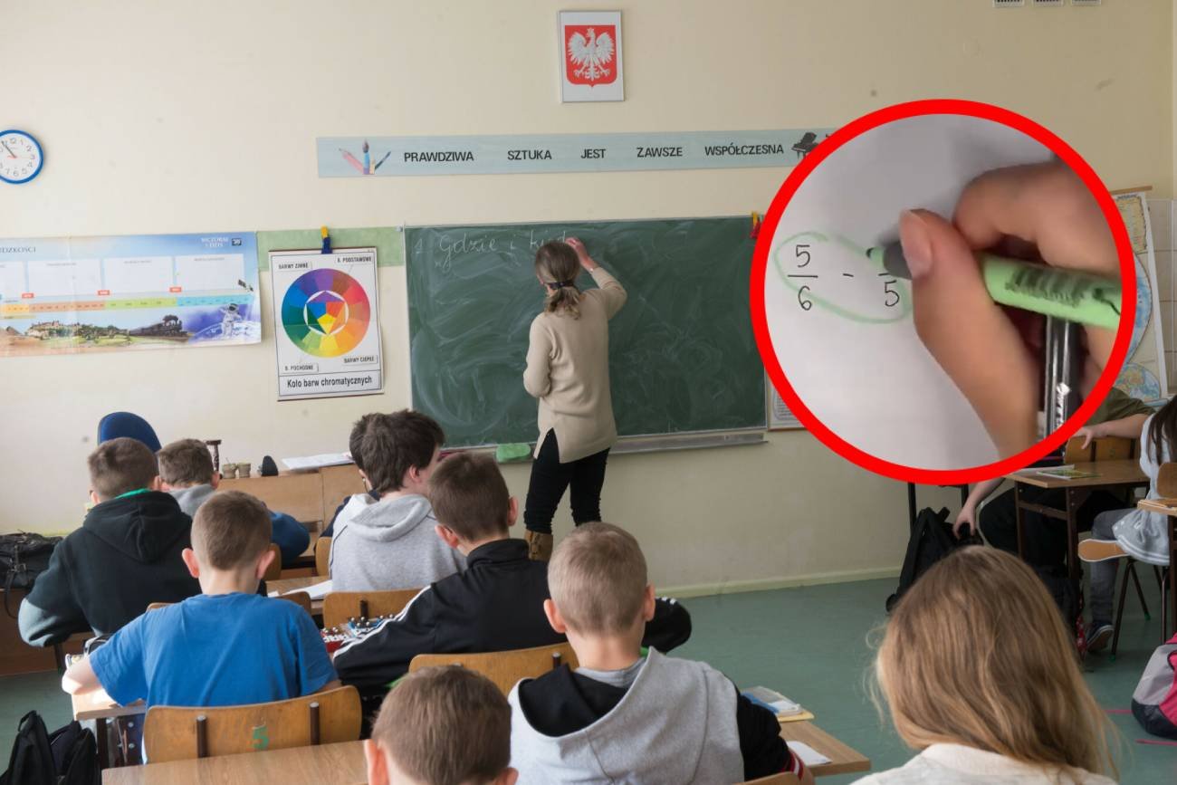 nauka matematyki, równania matematyczne, działania na ułamkach, odejmowanie ułamków, trik na naukę ułamków