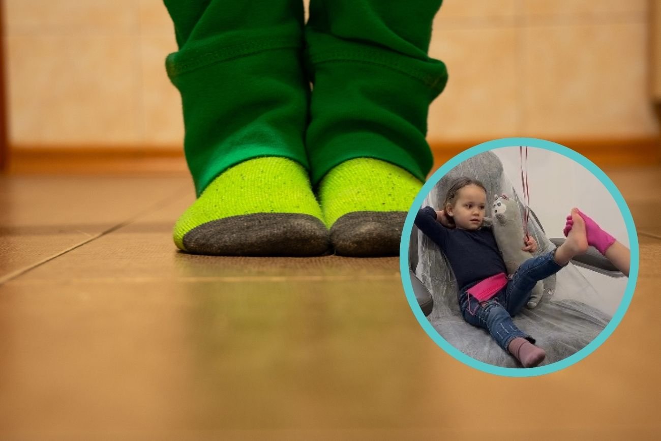 Dziecko na wizycie u podologa. Dziecko na wizycie u podologa.