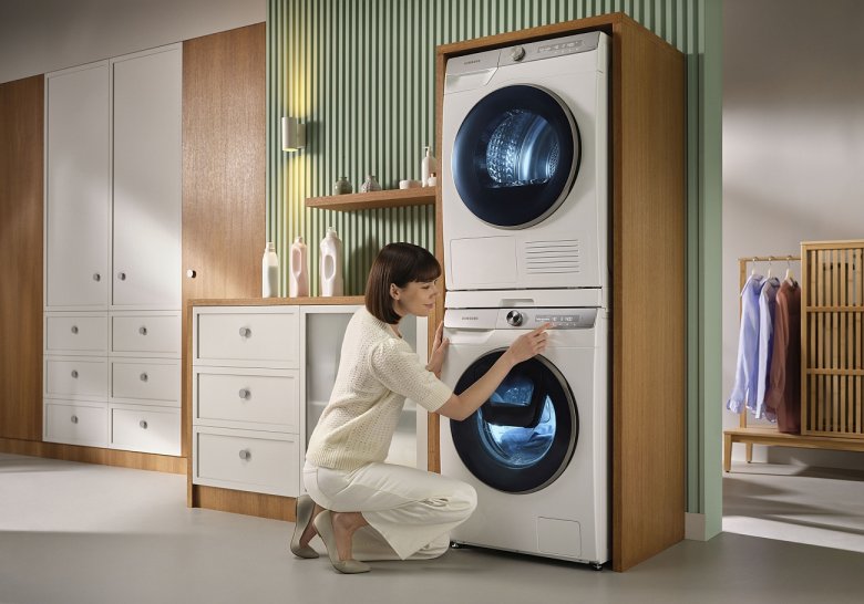 Nowoczesne pralki i suszarki Samsung współpracują ze sobą dzięki technologii AI Control