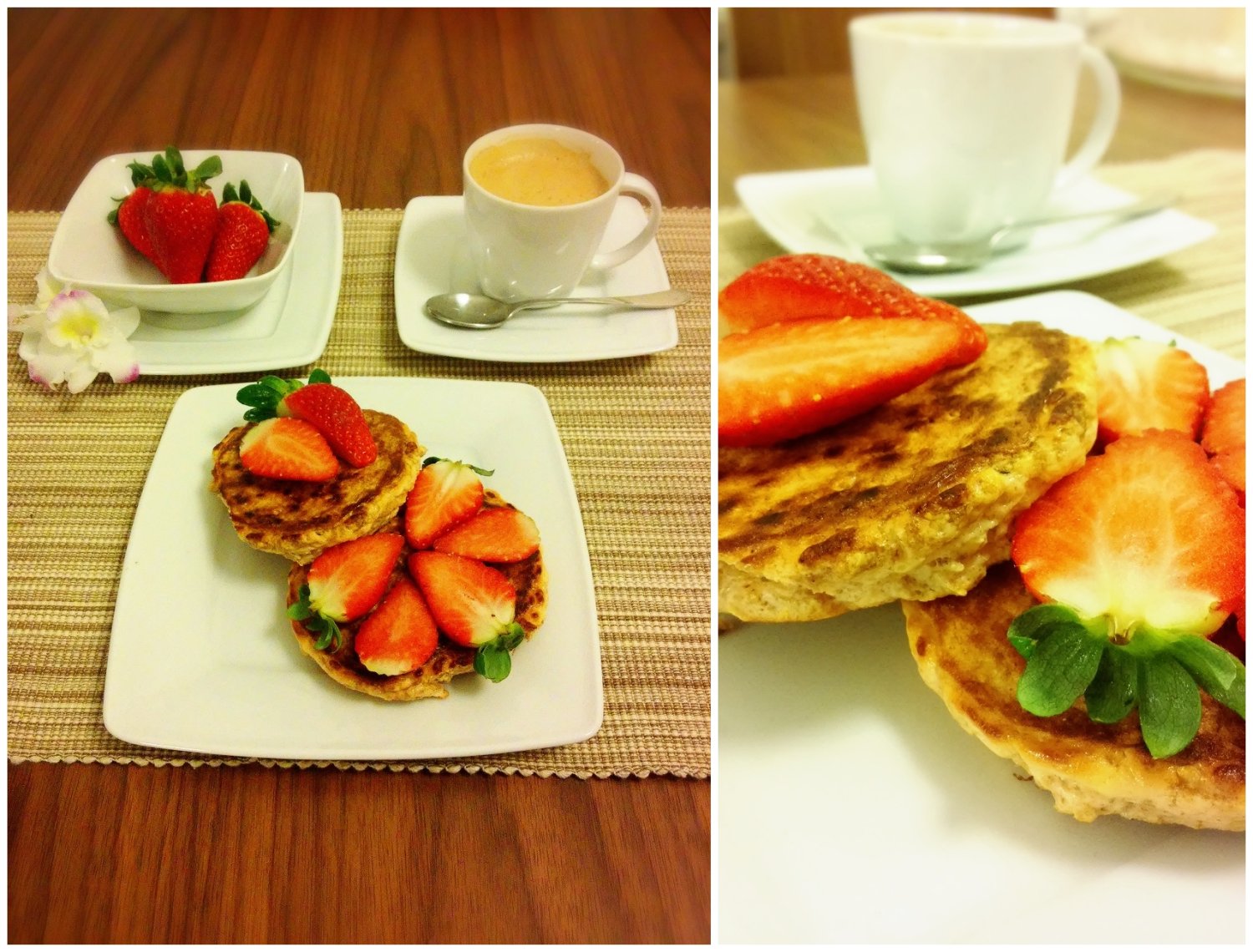 Omlet owsiany z truskawkami