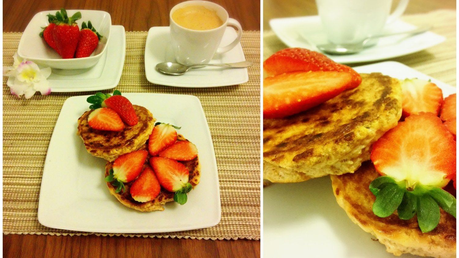 Omlet owsiany z truskawkami