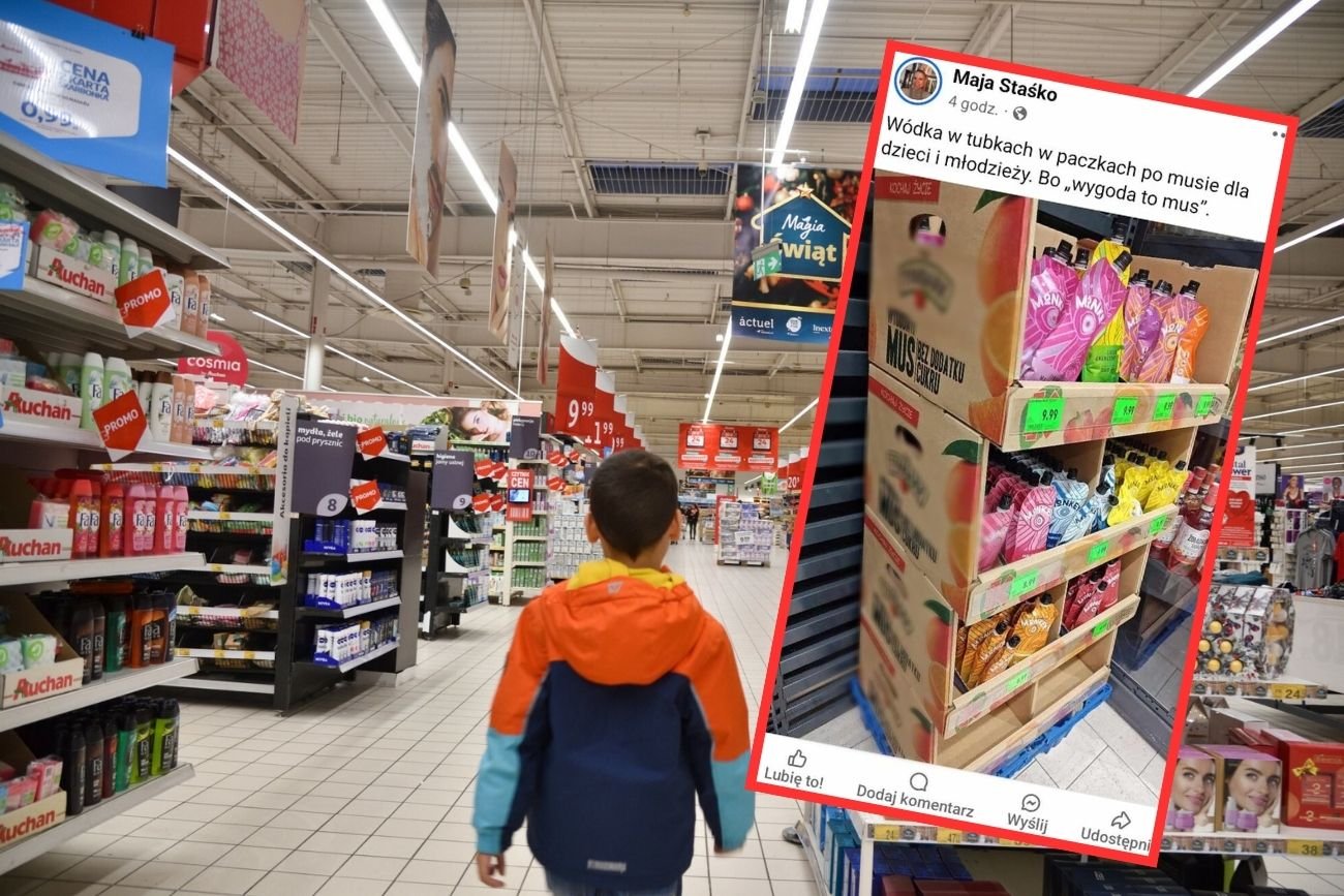 Dziecko na zakupach w markecie.