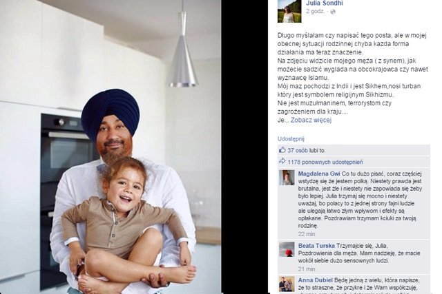 Fot. Screen z Facebooka / [url=https://www.facebook.com/photo.php?fbid=1218742691472956&set=a.309874085693159.93661.100000117112536&type=3&fref=nf]Julia Sondhi[/url]