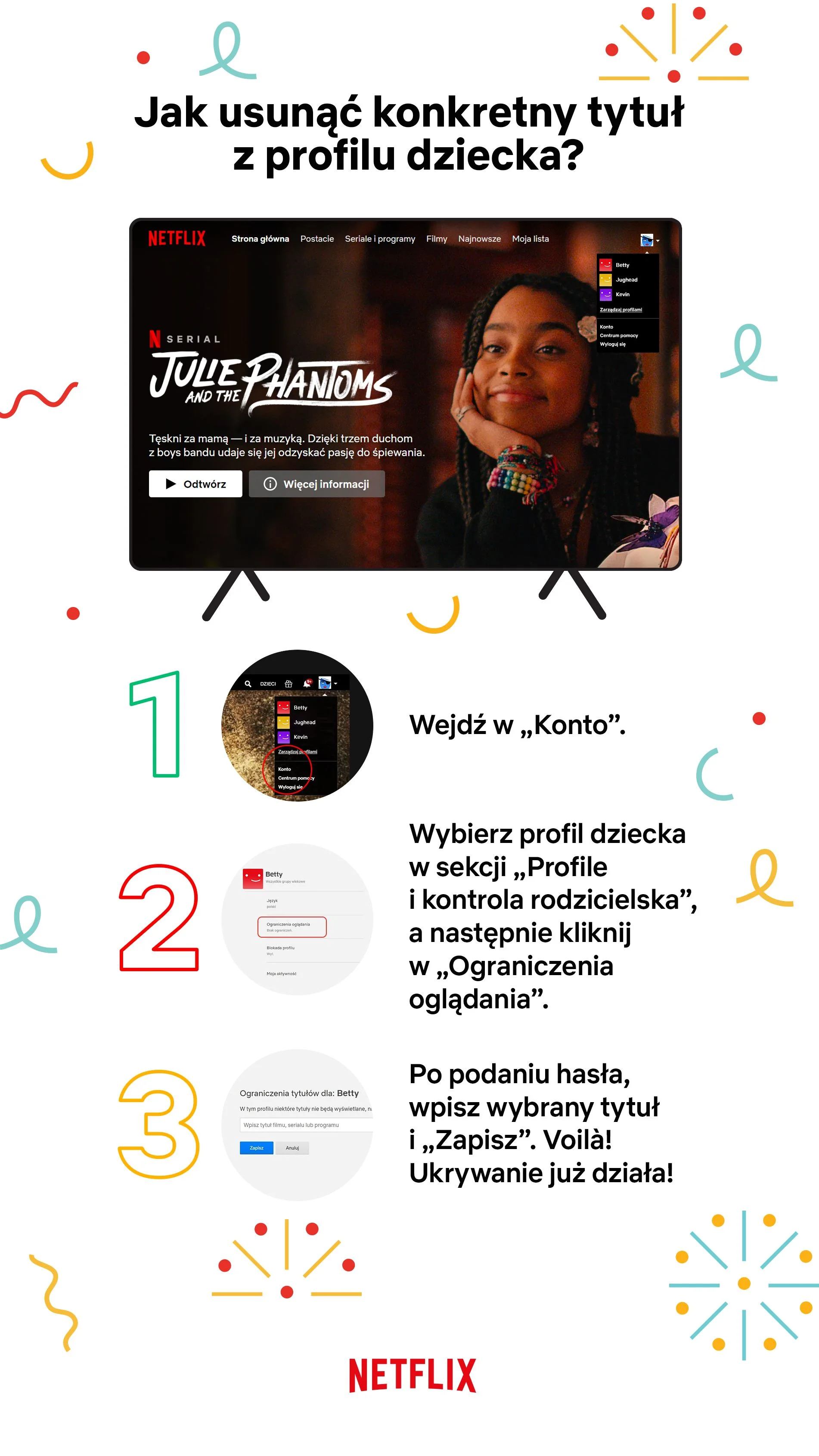 Jak usunąć konkretny tytuł z profilu dziecka?