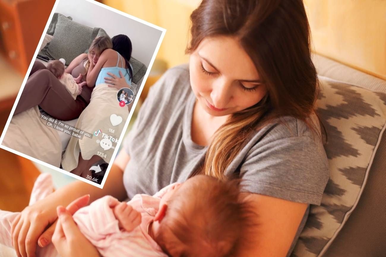 Siostrzeństwo, miłość i wsparcie. Popłakałam się, oglądając to poporodowe nagranie