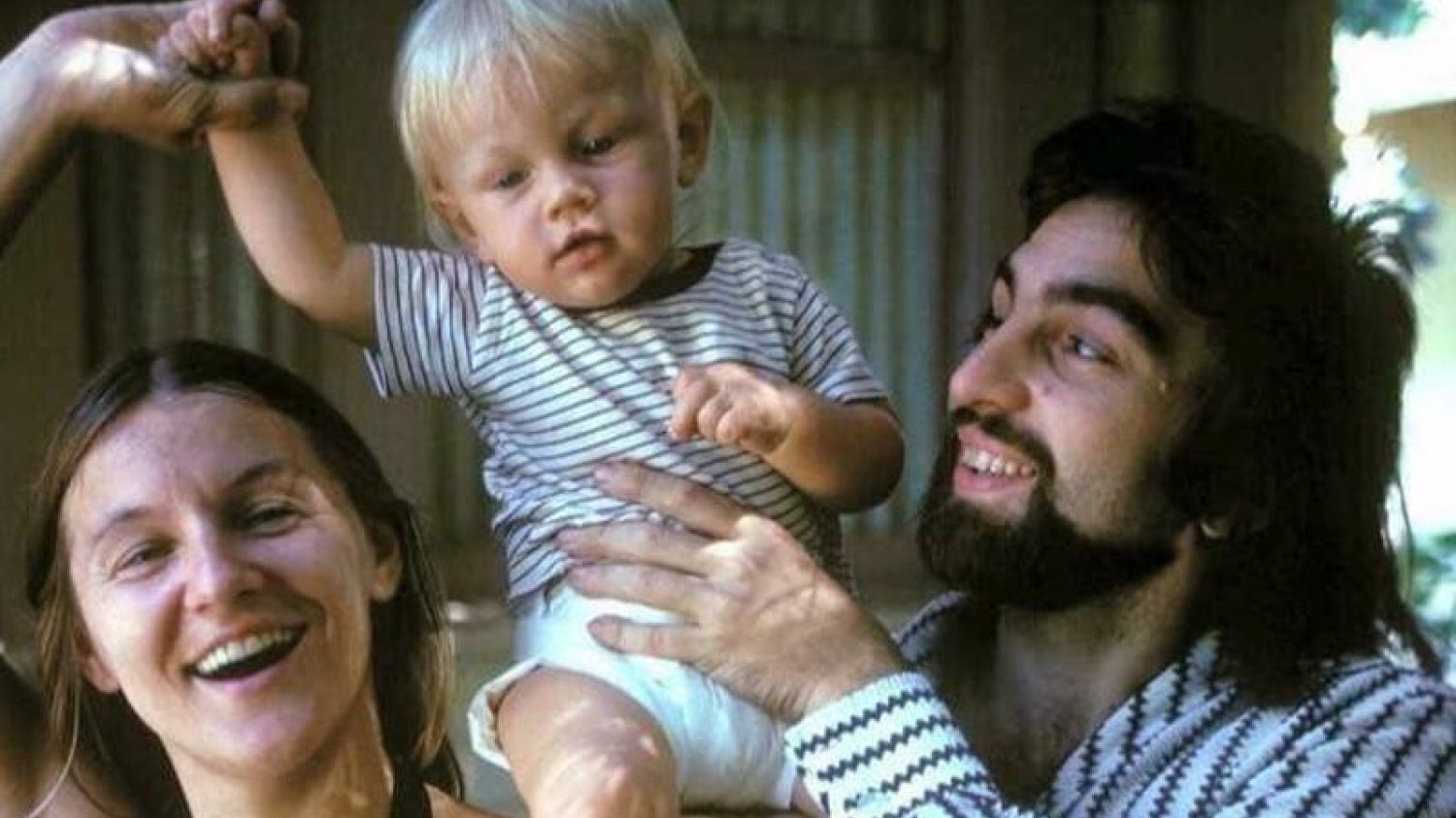Leonardo di Caprio z rodzicami w 1975 roku