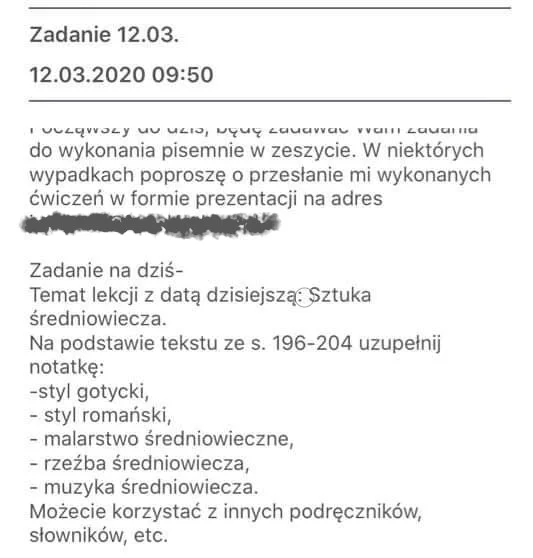 Nauczyciele wysyłają maile o lekcjach online z powodu koronawirusa