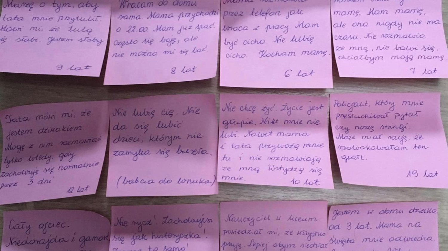 Karteczki opublikowane przez psychologów.
