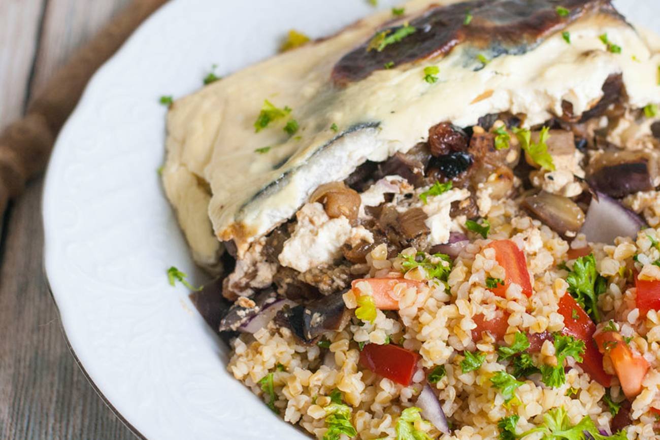 Zapiekanka z makreli i bakłażana