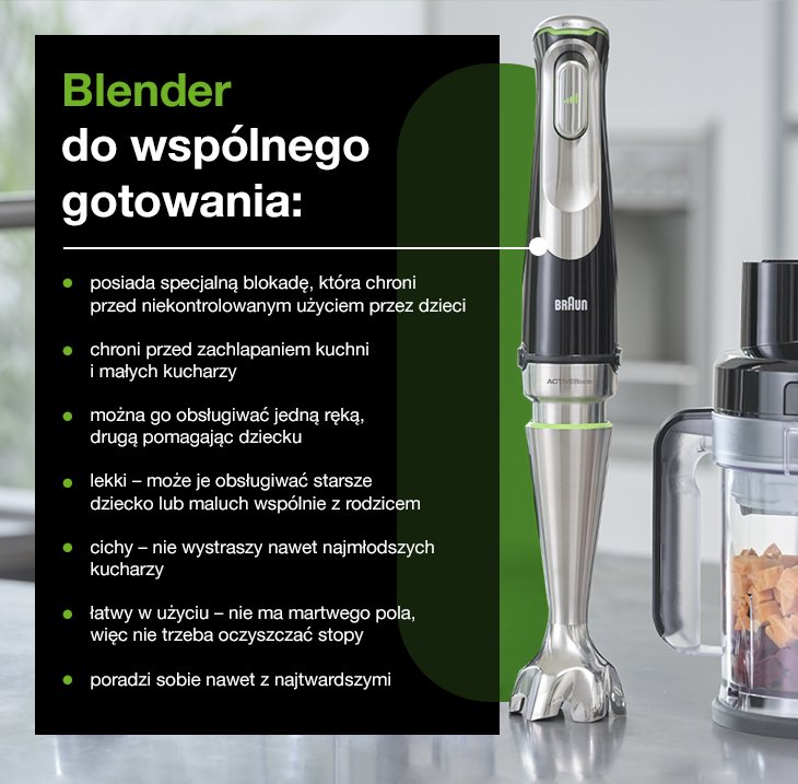 Blender do wspólnego gotowania - infografika