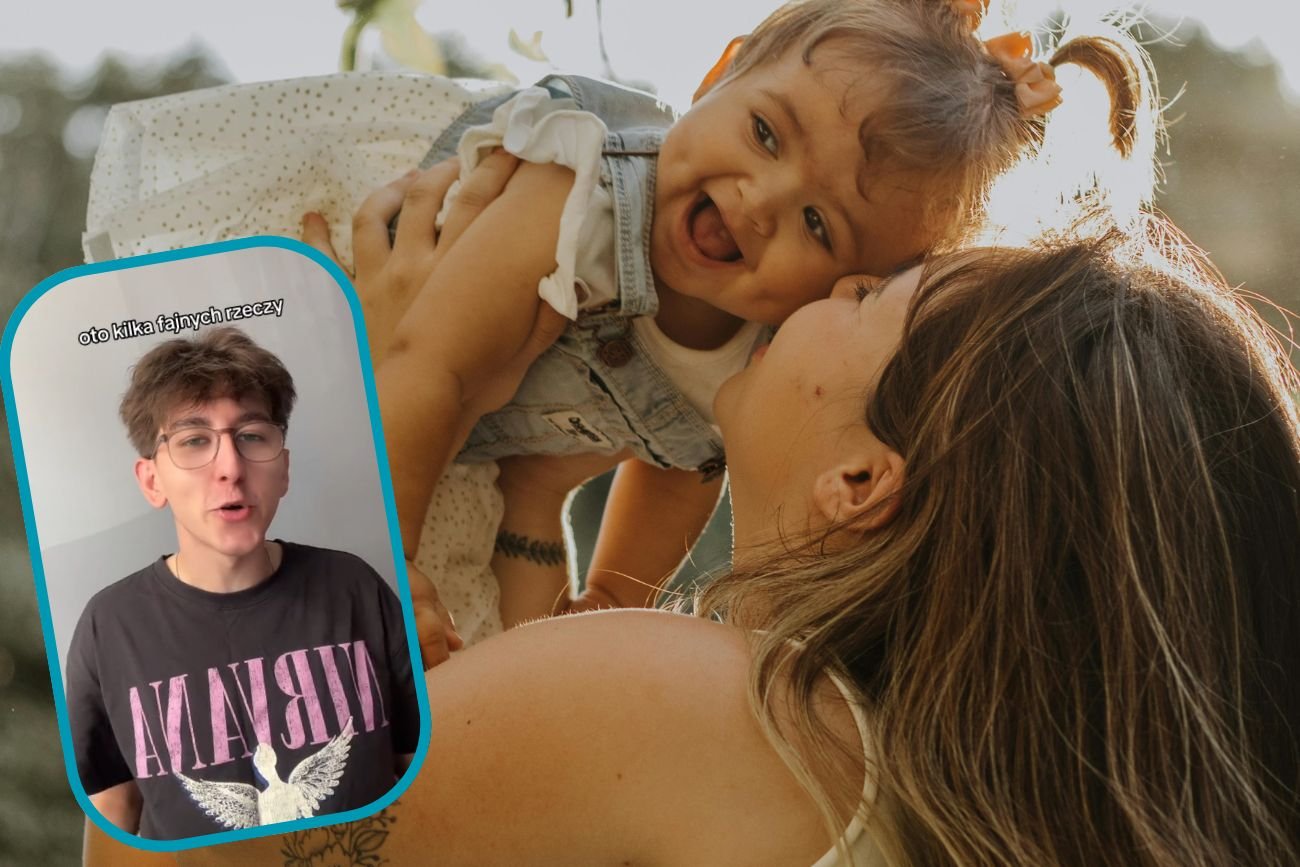 Mama i mała córka cieszą się życiem.