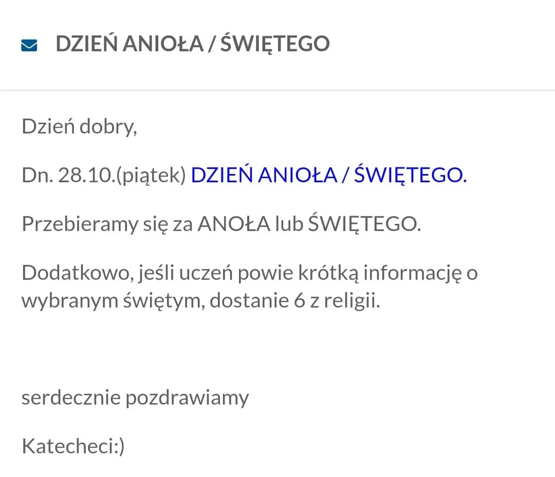 Dzień Anioła Dzień Anioła