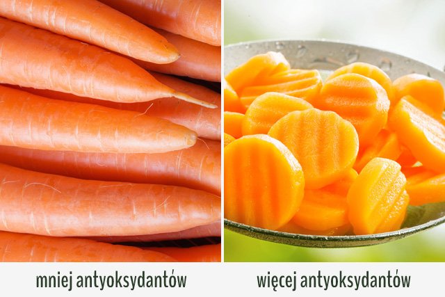 W gotowanej marchewce znajdziesz więcej karotenoidów.