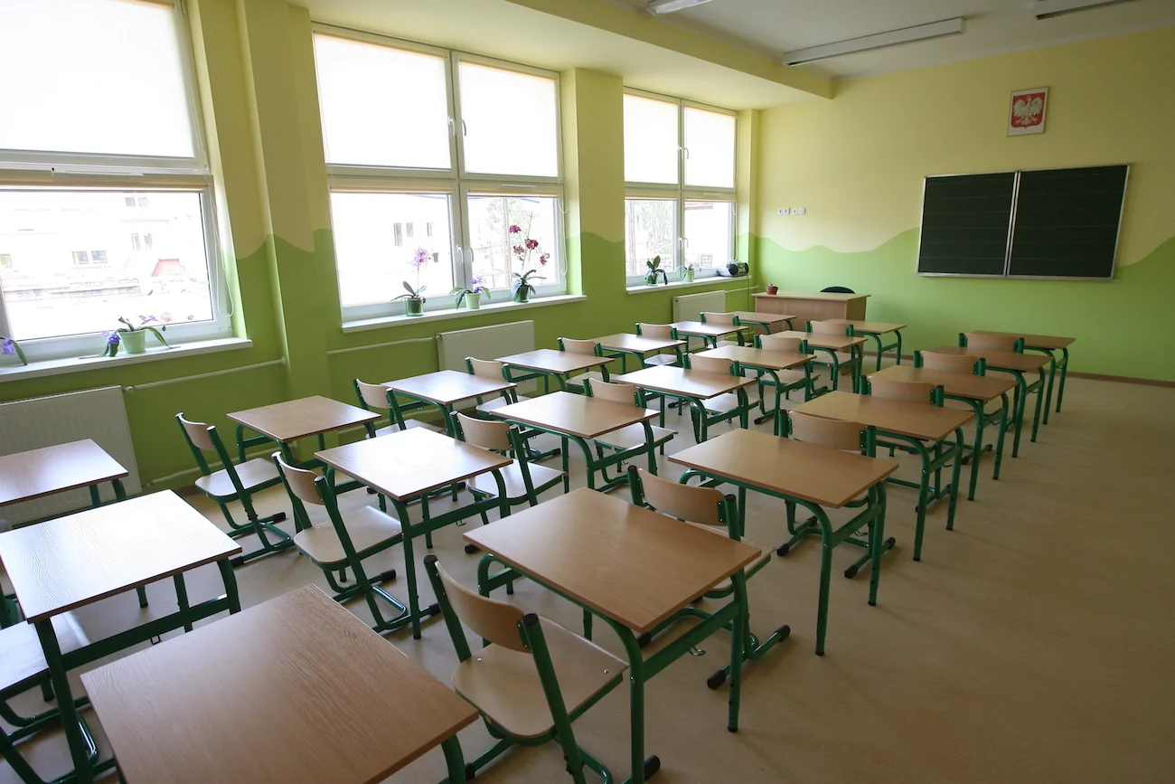 pusta klasa w szkole pusta klasa w szkole