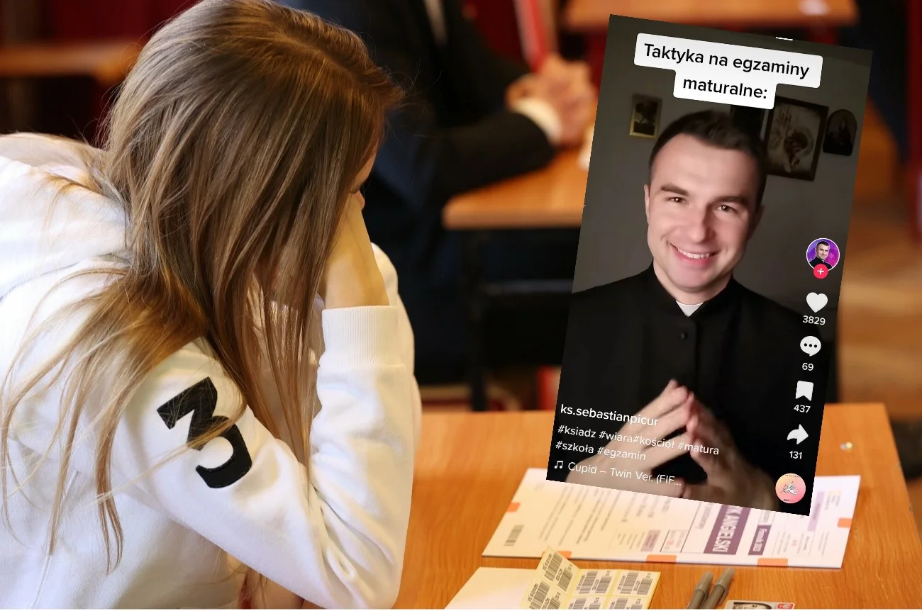 Maturzystka pisze maturę z angielskiego
