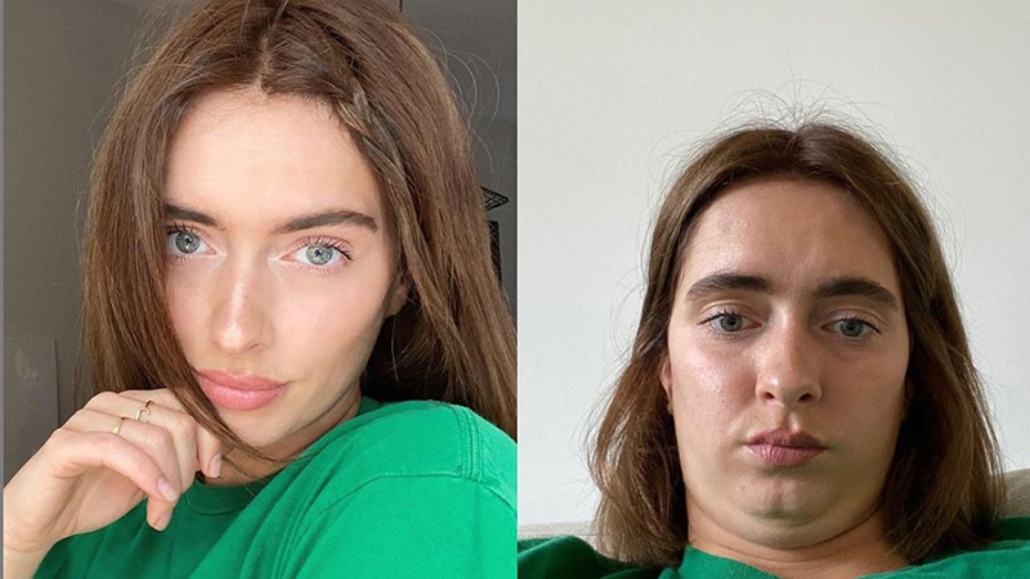 Rianne Meijer na swoim profilu zestawia ze sobą zdęcia instagramowe z rzeczywistymi