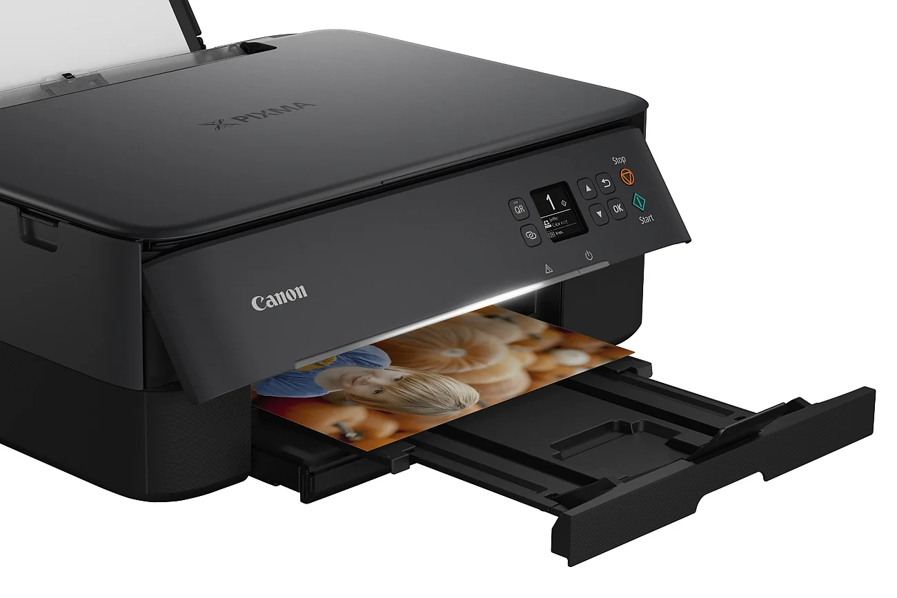 Drukarka Canon PIXMA TS5350 umożliwia drukowanie zdjęć bez obramowania.