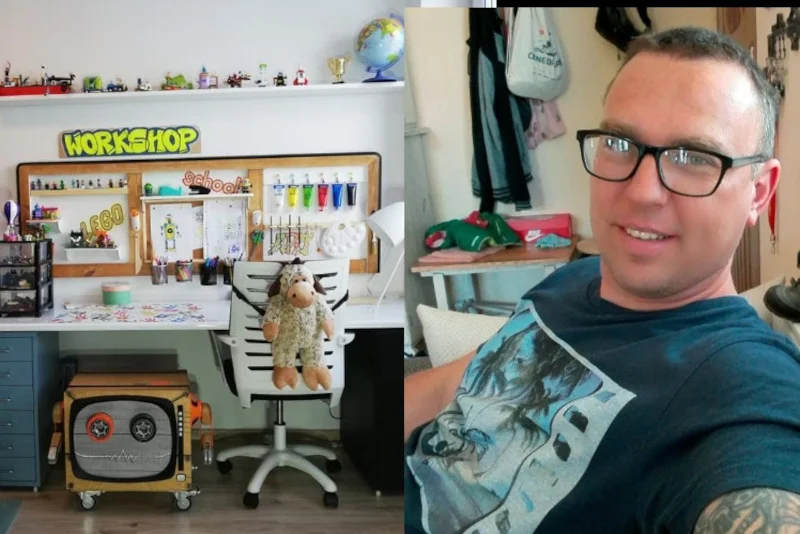 Pokój dla dziecka "Kocham roboty" wykonany przez Arka