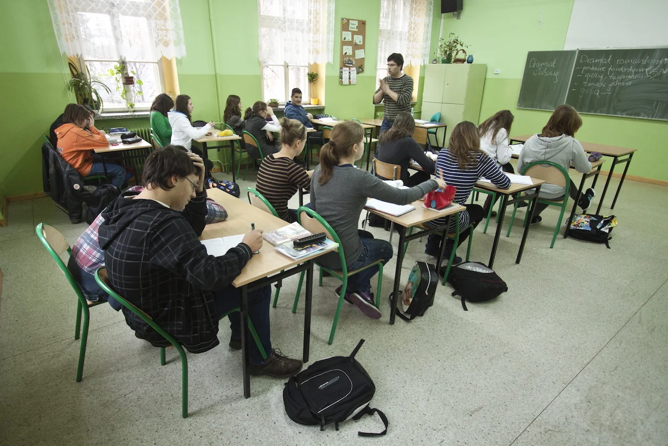 lekcja języka polskiego w jednej ze szkół