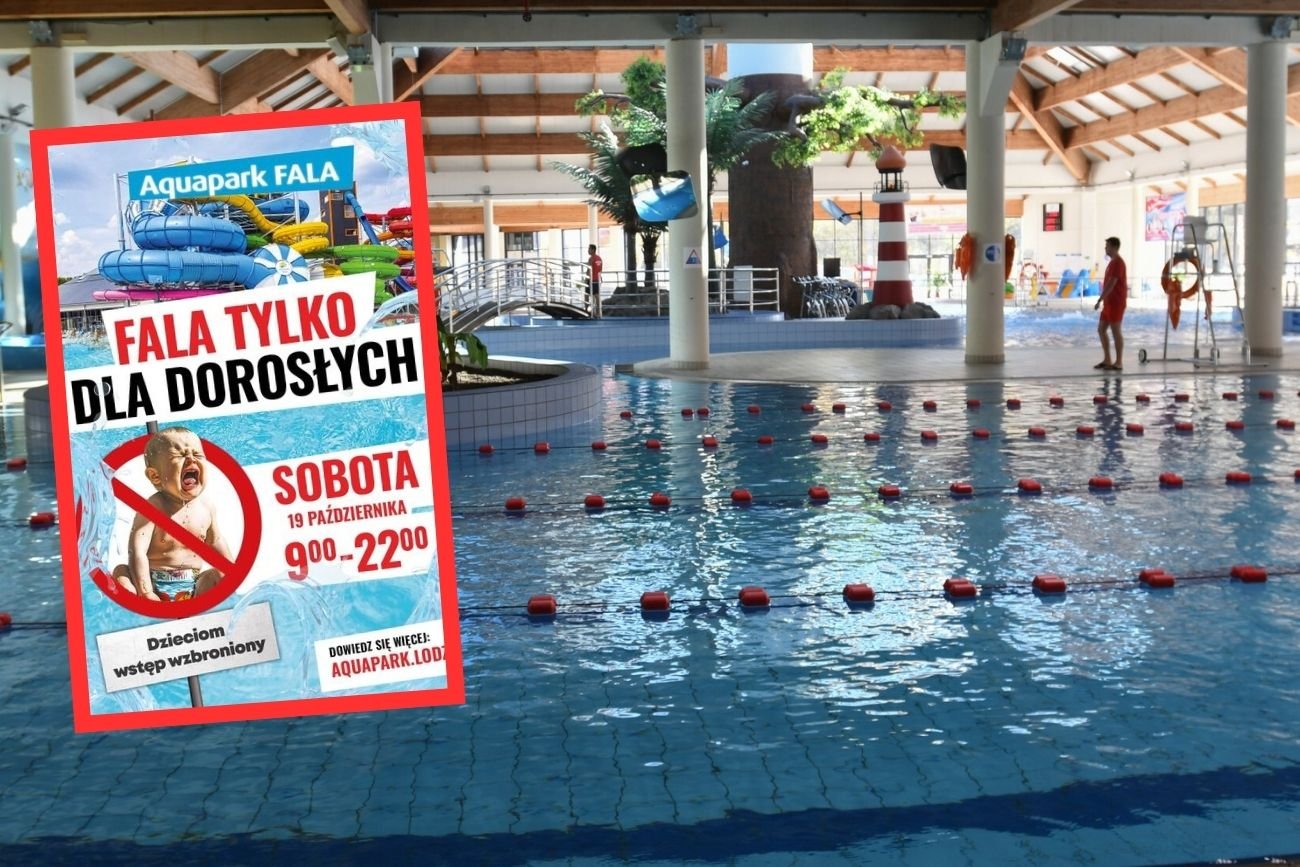 Dzień bez dzieci na basenie nie jest tak oburzający, jak plakat informujący o wydarzeniu.