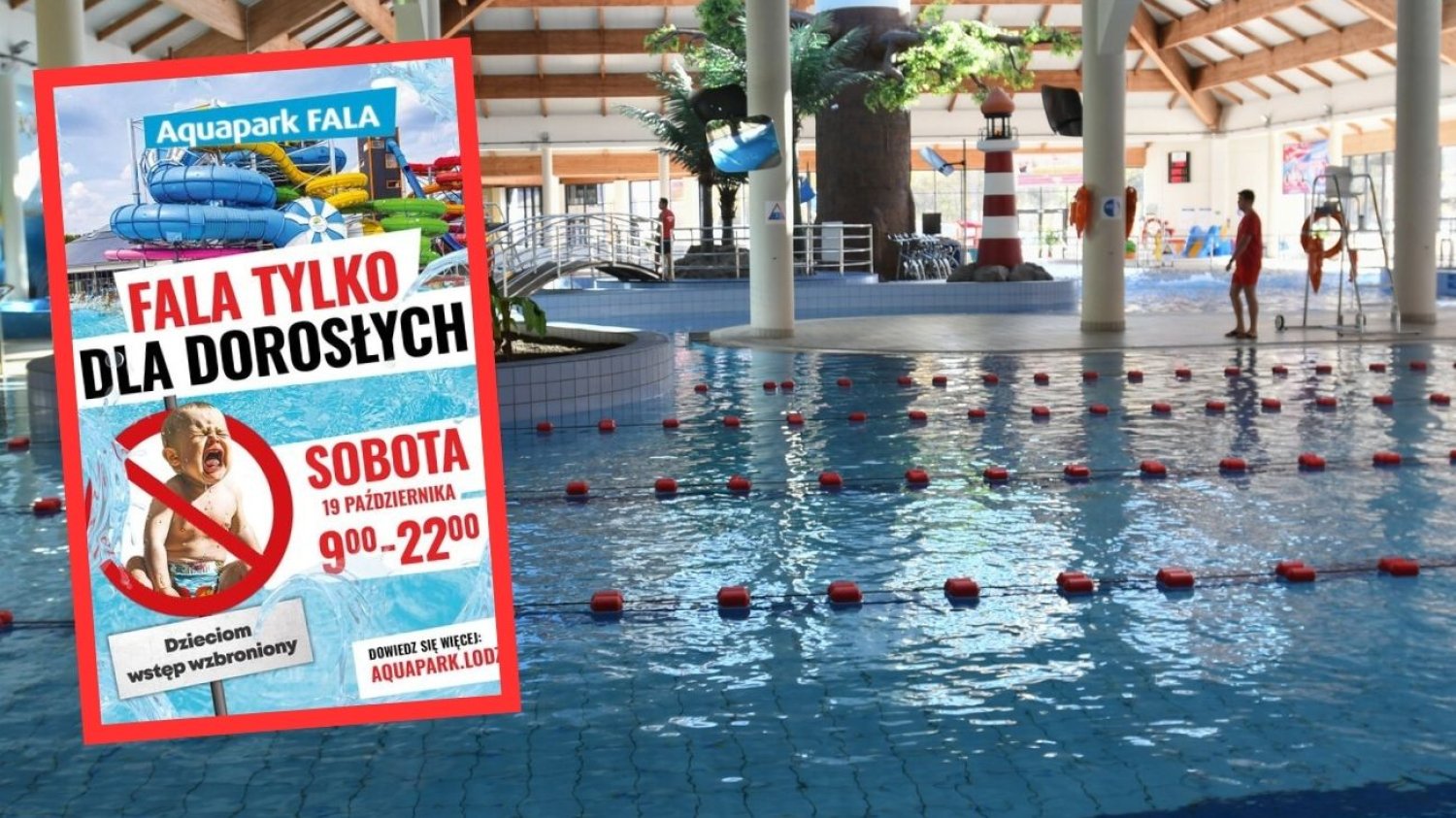 Dzień bez dzieci na basenie nie jest tak oburzający, jak plakat informujący o wydarzeniu.