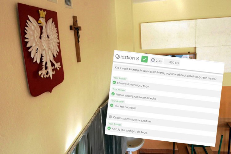 Test na lekcji religii