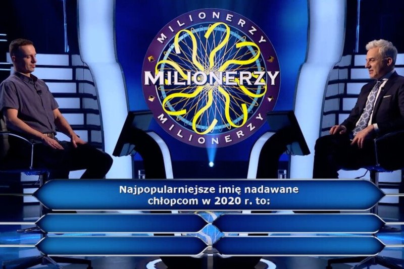 Pytanie z "Milionerów": Najpopularniejsze imię chłopca w 2020 to...