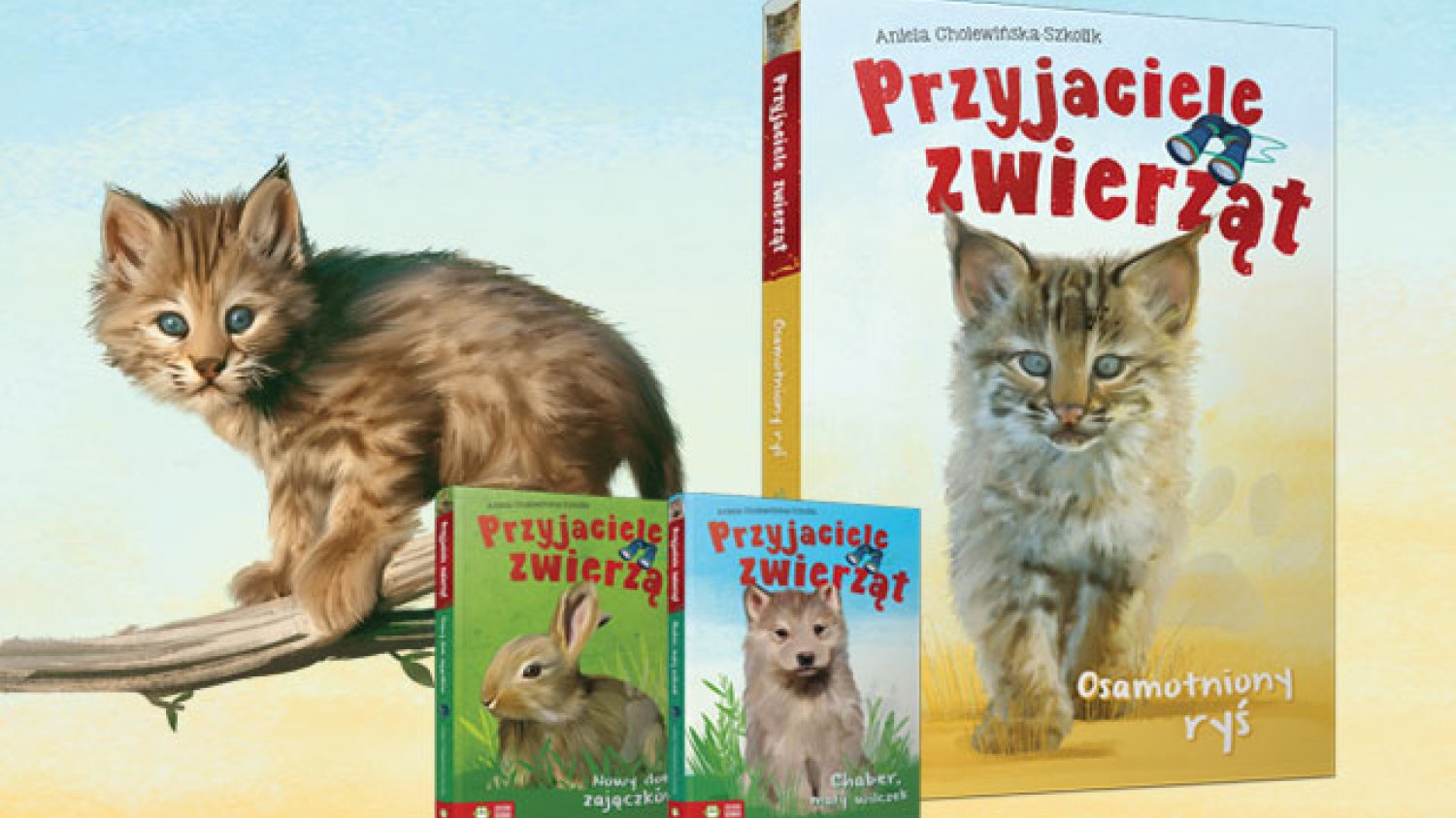 "Przyjaciele Zwięrząt" to cykl książek dla najmłodszych opowiadający historie zwierząt.