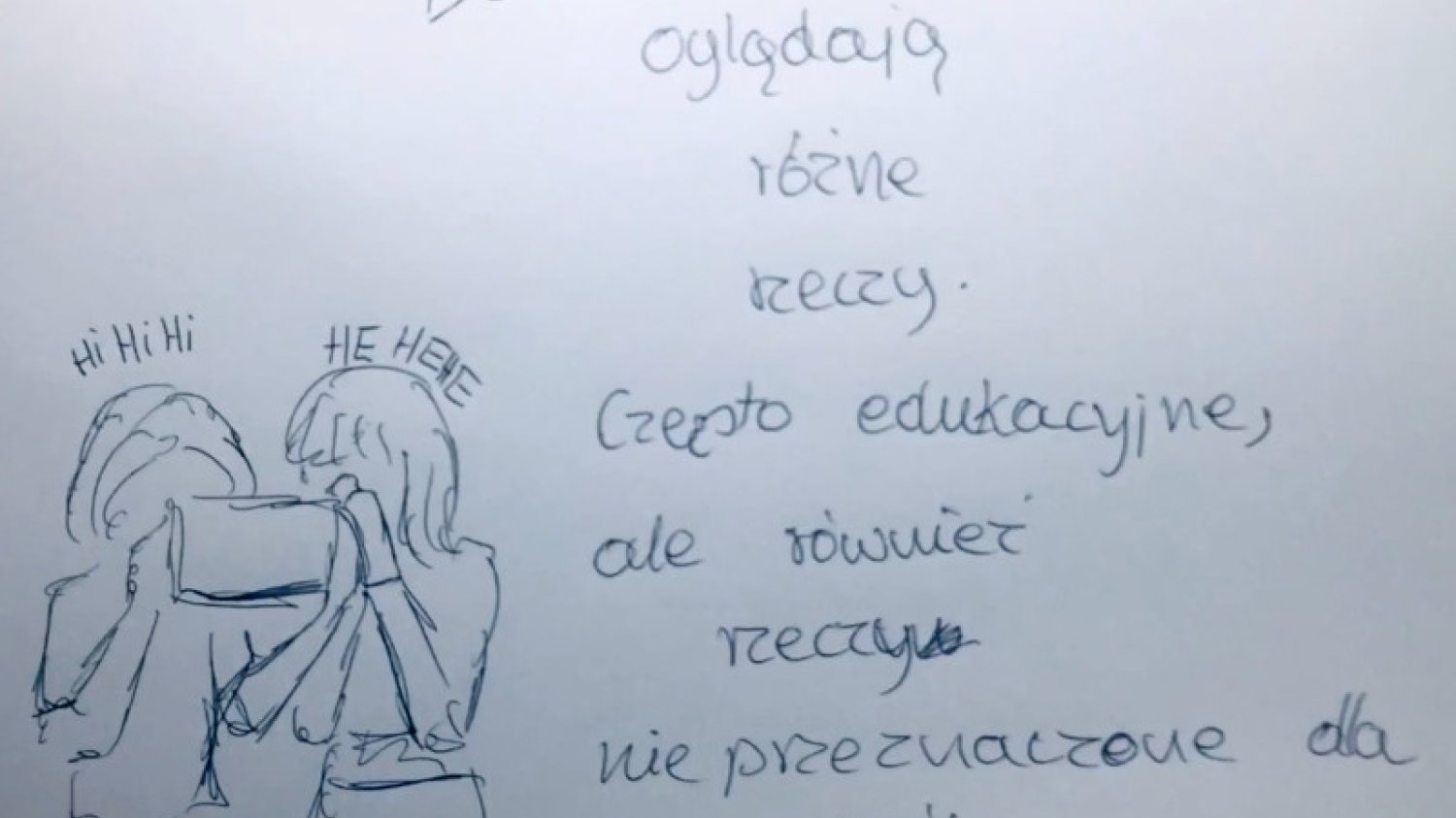 Zoja pięknie rysuje, jej talent został wykorzystany do poruszenia bardzo ważnych zagadnień. W punkt!