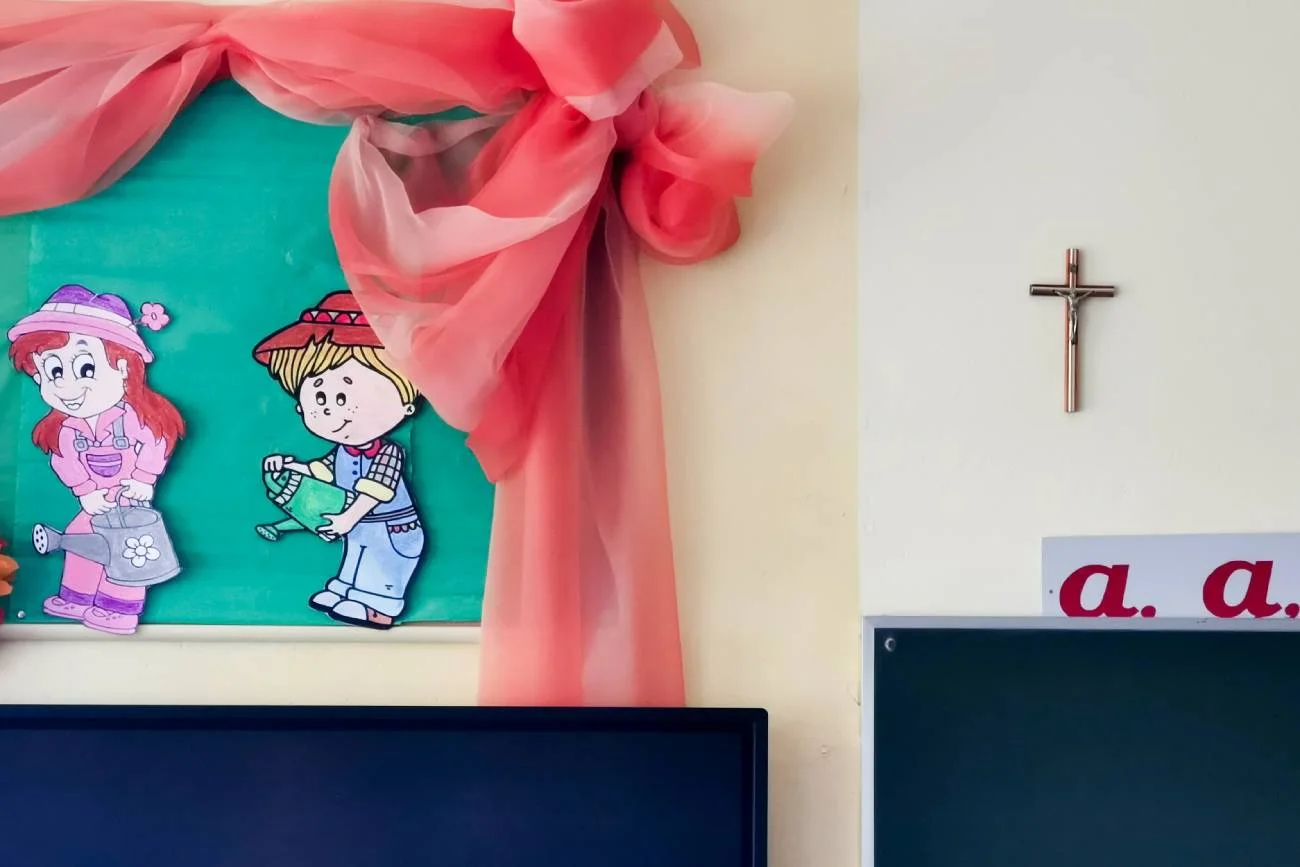 Krzyż w klasie lekcyjnej. Krzyż w klasie lekcyjnej.