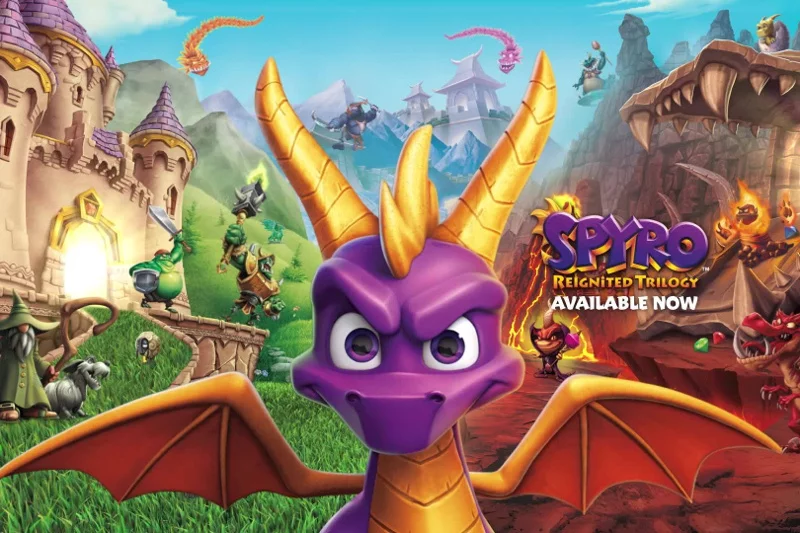Spyro Reignited Trilogy to zbiór odświeżonych graficznie trzech gier platformowych o przygodach fioletowego smoczka z lat 90.