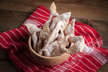 pieczone faworki, dietetyczne faworki, chruściki z piekarnika