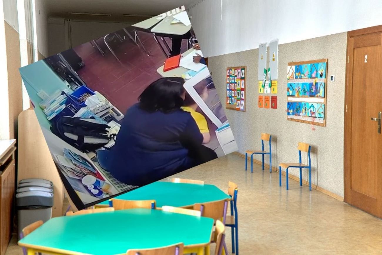 Dziecko się dławi na lekcji